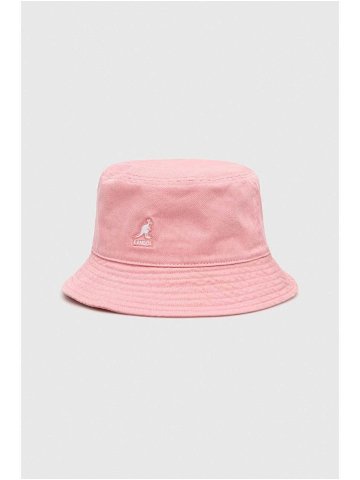 Bavlněná čepice Kangol růžová barva