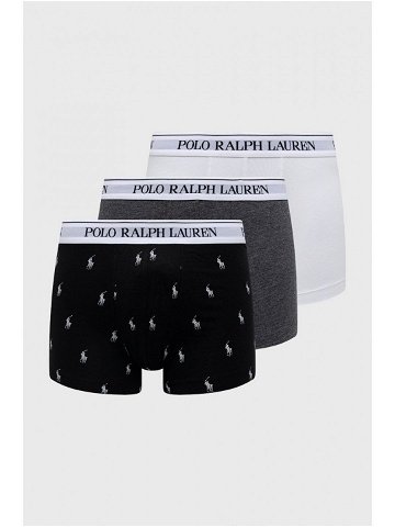 Boxerky Polo Ralph Lauren 3-pack pánské šedá barva 714830299053