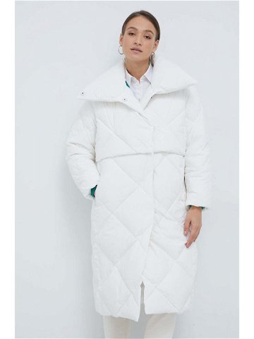 Péřová bunda Calvin Klein dámská bílá barva zimní oversize