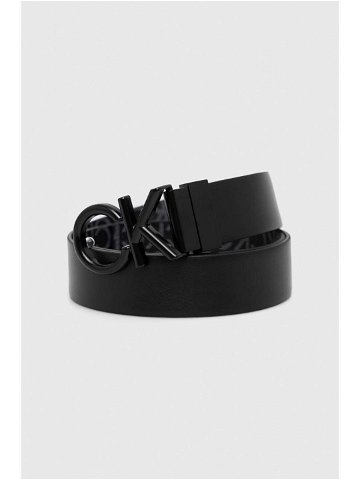 Oboustranný pásek Calvin Klein pánský černá barva K50K509964