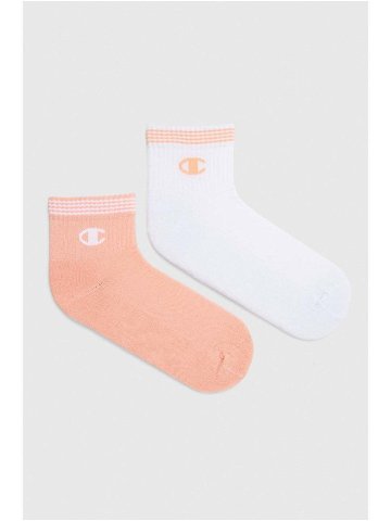 Ponožky Champion 2-pack dámské oranžová barva