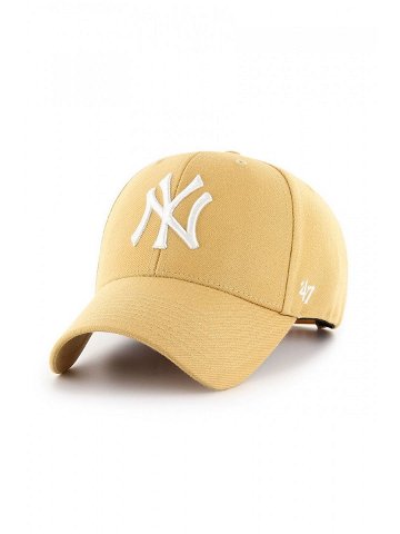Čepice 47brand MLB New York Yankees béžová barva s aplikací