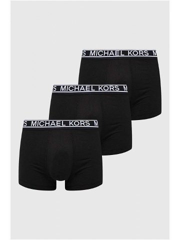 Boxerky Michael Kors 3-pack pánské černá barva