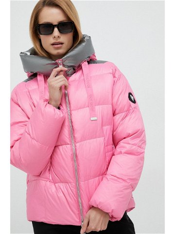 Péřová bunda Mos Mosh dámská růžová barva zimní
