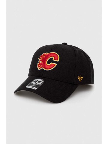 Čepice 47brand NHL Calgary Flames černá barva s aplikací