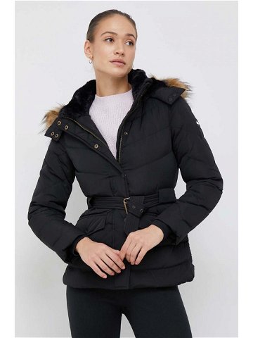 Péřová bunda Pepe Jeans dámská černá barva zimní