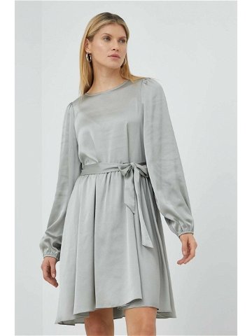 Šaty Bruuns Bazaar šedá barva mini