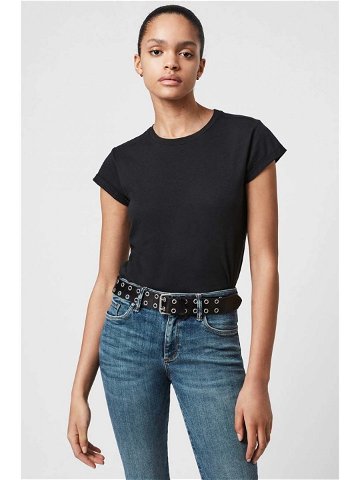 Bavlněné tričko AllSaints černá barva