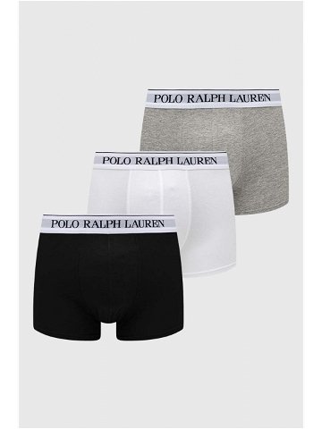 Boxerky Polo Ralph Lauren 3-pack pánské šedá barva 714830299