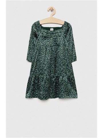 Dívčí šaty Abercrombie & Fitch zelená barva midi