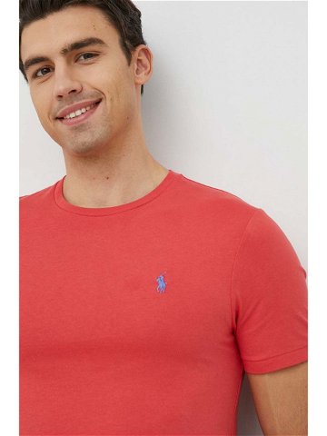 Bavlněné tričko Polo Ralph Lauren červená barva 710671438