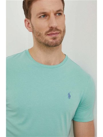 Bavlněné tričko Polo Ralph Lauren zelená barva 710671438