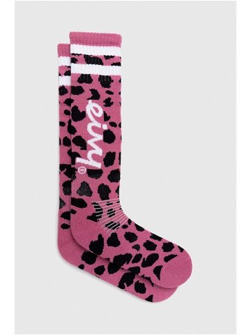 Lyžařské ponožky Eivy cheerleader růžová barva