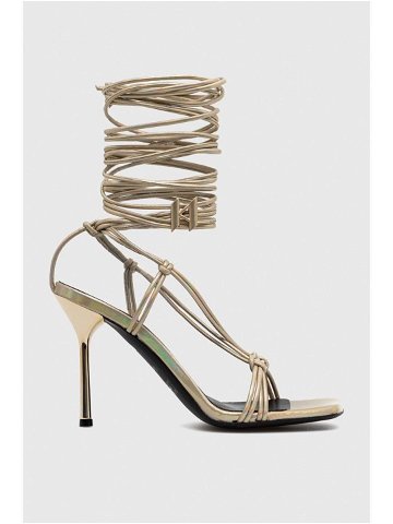 Kožené sandály Karl Lagerfeld GALA zlatá barva KL30904