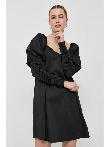 Šaty Notes du Nord Fawn černá barva mini