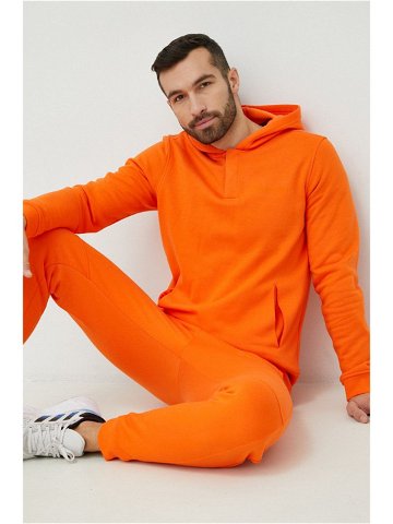 Tréninková mikina Calvin Klein Performance oranžová barva s kapucí