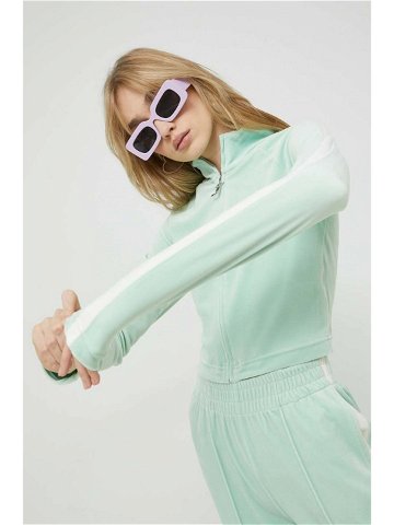Mikina Juicy Couture dámská zelená barva s aplikací