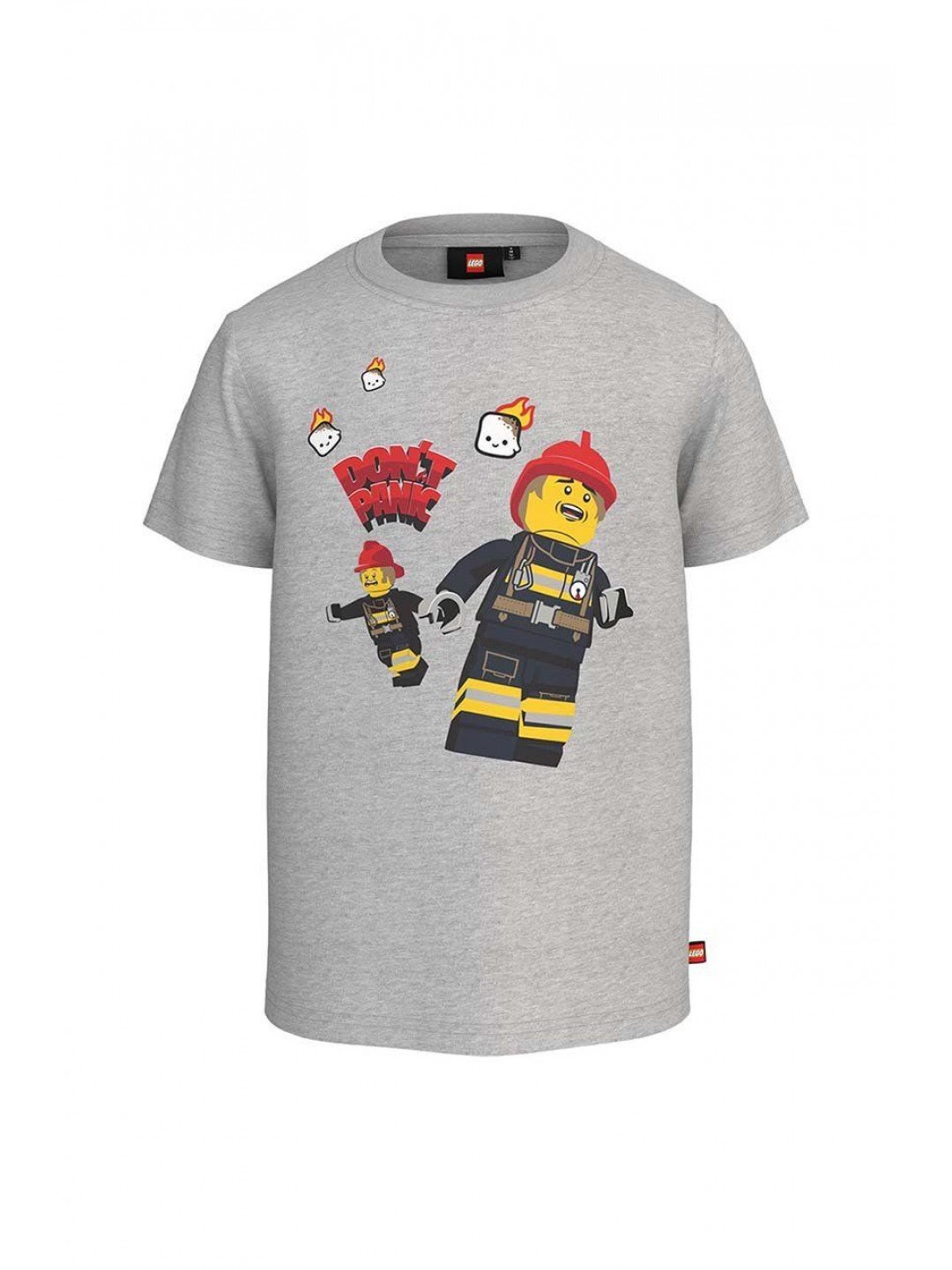 Dětské bavlněné tričko Lego City šedá barva s potiskem