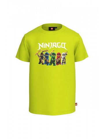 Dětské bavlněné tričko Lego x Ninjago zelená barva