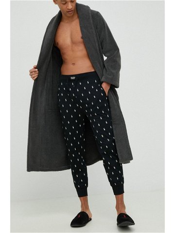 Bavlněné pyžamové kalhoty Polo Ralph Lauren černá barva 714899500