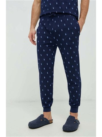 Bavlněné pyžamové kalhoty Polo Ralph Lauren tmavomodrá barva 714899500