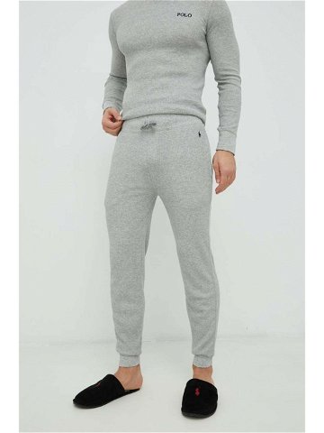 Pyžamové kalhoty Polo Ralph Lauren pánské šedá barva