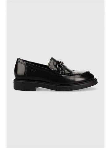 Kožené mokasíny Vagabond Shoemakers ALEX W dámské černá barva na plochém podpatku 5548 004 20