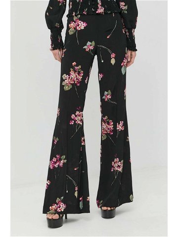 Kalhoty Twinset dámské černá barva zvony high waist