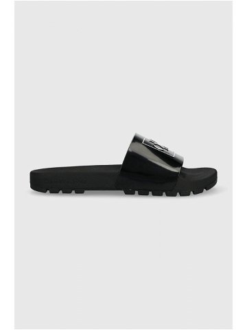 Pantofle Calvin Klein Jeans YM0YM00591 TRUCK SLIDE MONOGRAM RUBBER M pánské černá barva