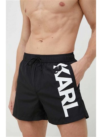 Plavkové šortky Karl Lagerfeld černá barva
