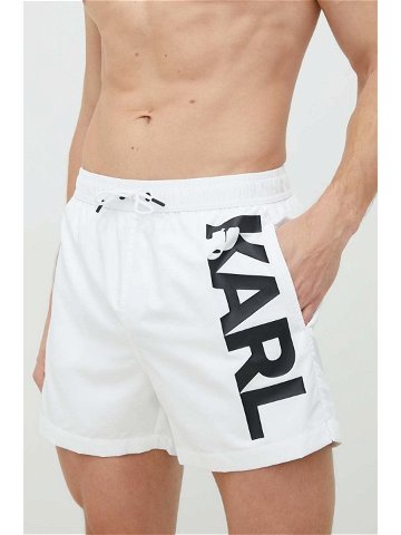 Plavkové šortky Karl Lagerfeld bílá barva