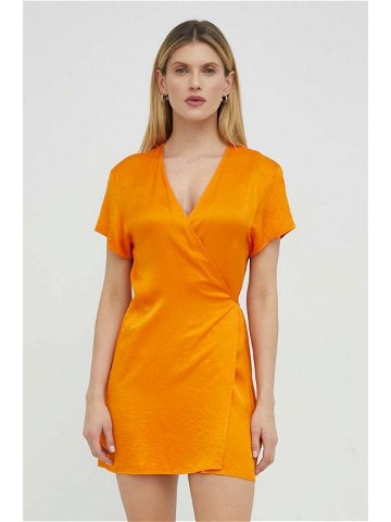 Šaty American Vintage oranžová barva mini
