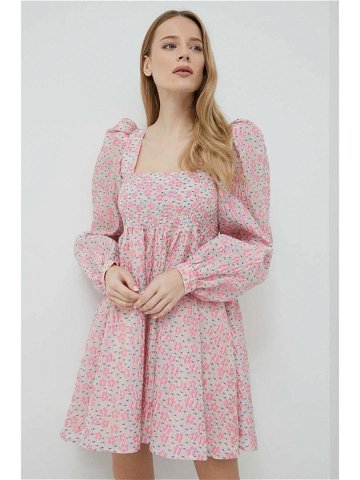 Šaty Custommade Jenny růžová barva mini