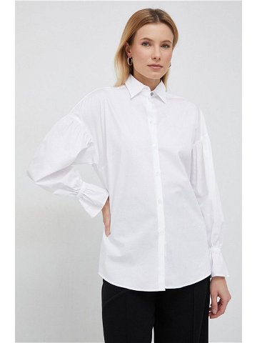 Košile PS Paul Smith dámská bílá barva relaxed s klasickým límcem