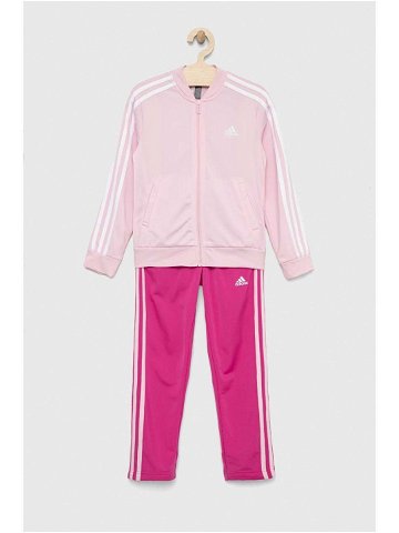 Dětská tepláková souprava adidas G 3S růžová barva