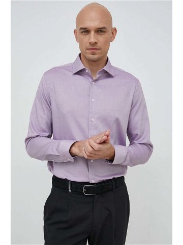 Košile Seidensticker fialová barva slim s klasickým límcem 01 693650