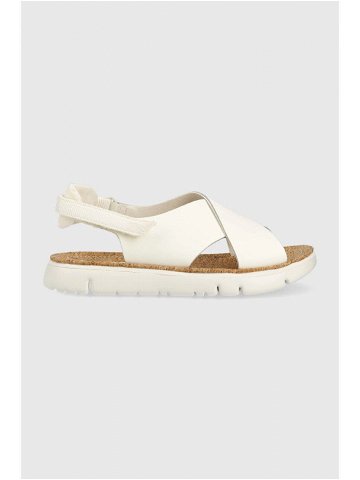 Kožené sandály Camper Oruga Sandal dámské bílá barva K200157 046