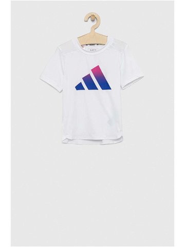 Dětské tričko adidas B TI TEE bílá barva s potiskem