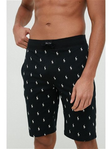 Bavlněné pyžamové šortky Polo Ralph Lauren černá barva 714899513