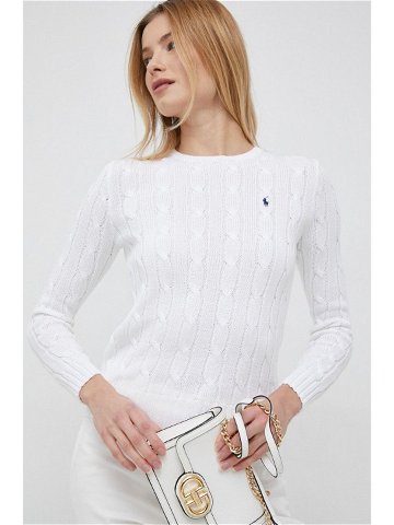 Bavlněný svetr Polo Ralph Lauren bílá barva 211891640