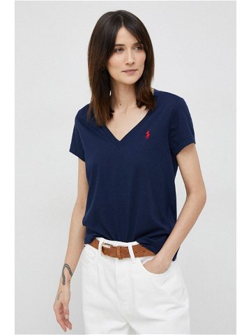 Bavlněné tričko Polo Ralph Lauren tmavomodrá barva 211902403