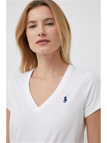 Bavlněné tričko Polo Ralph Lauren bílá barva 211902403