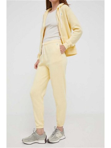 Tepláky Polo Ralph Lauren žlutá barva hladké 211891560