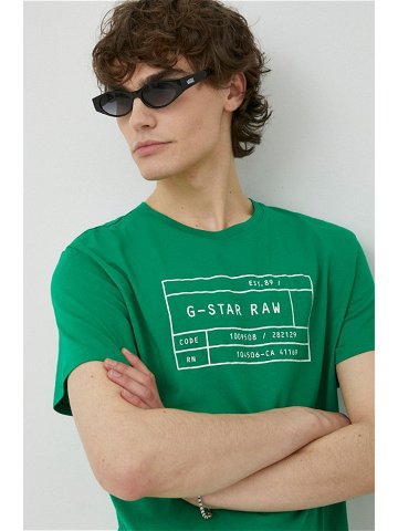 Bavlněné tričko G-Star Raw 2-pack hnědá barva s potiskem