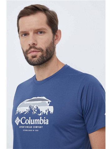 Sportovní triko Columbia Columbia Hike tmavomodrá barva s potiskem