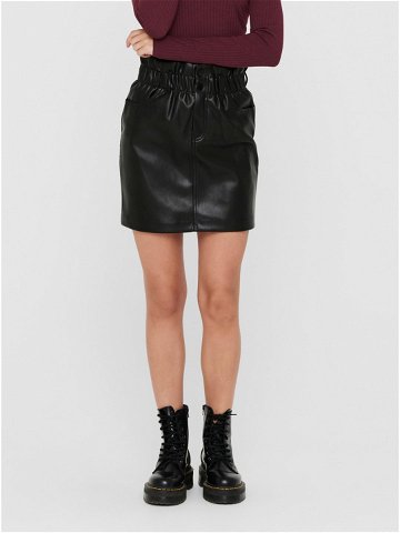 Černá dámská koženková mini sukně ONLY Maiya