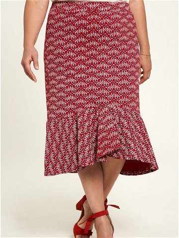 Červená květovaná sukně Tranquillo