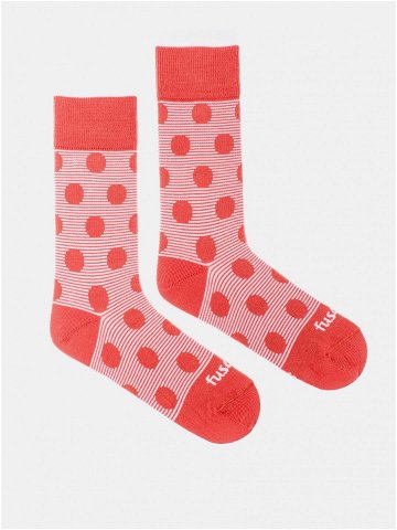 Růžové puntíkované ponožky Fusakle Chamaleon