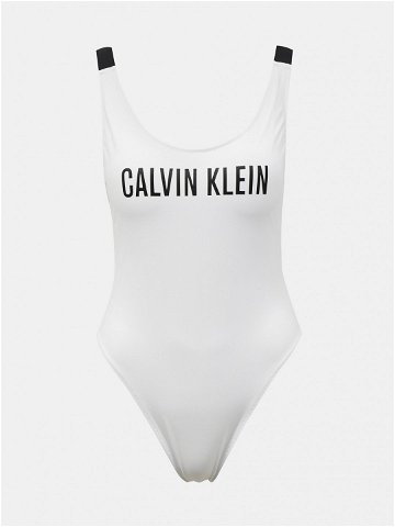 Bílé jednodílné plavky Scoop Back One Piece-RP Calvin Klein Underwear