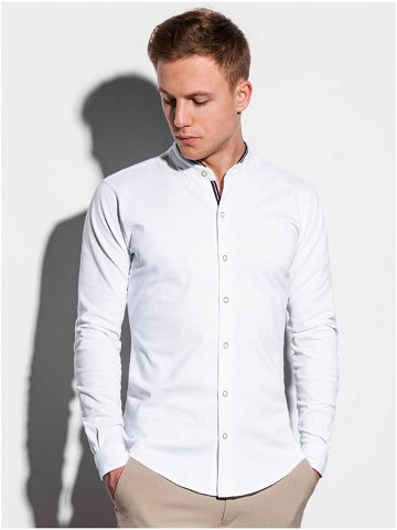 Pánská košile s dlouhým rukávem K542 – bílá